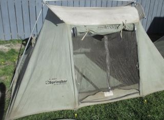 Vintage Springbar Kirkhams Aaa 2 Man Canvas Tent Model 939