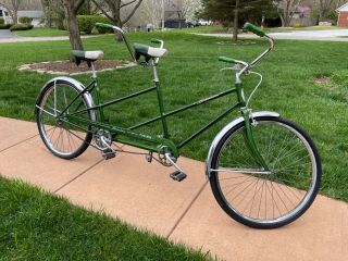 Vintage Schwinn Twinn Tandem Bicycle - Campus Green,  Single Speed,