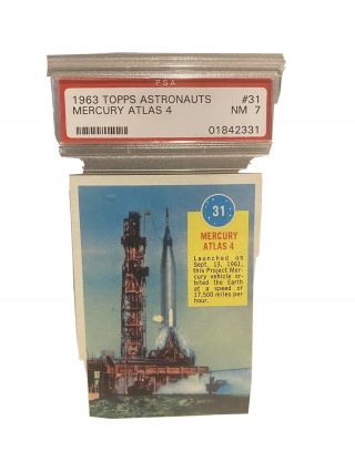 1963 Topps Astronauts Psa 7 31