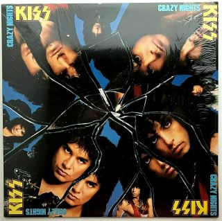 Kiss " Crazy Nights " Lp 1987 Polygram - Bmg Club Edition Vg,  / Ex