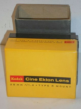 Vintage Kodak Angenieux Cine Ekton Lense 25mm F/1.  4 Type R Mount