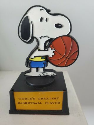Vintage Snoopy Trophy Aviva World’s Greatest Basketball Player