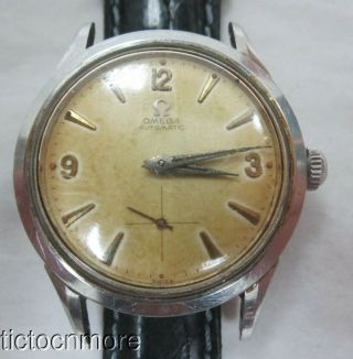 Vintage Omega Automatic Cal.  490 Watch Ref Fx - 6040 Mens Ss 1950s 34mm