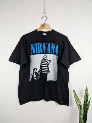 Vintage Nirvana Merch T - Shirt Kurt Cobain Grunge 90s Pearl Jam Alice In Chains