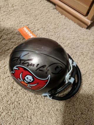 Keenan Mccardell Autographed/signed Buccaneers Mini Helmet W/