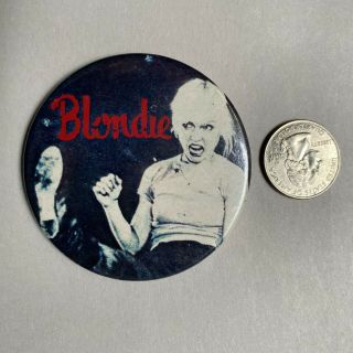 Blondie Debbie Harry Vintage 70s 2.  5 " Pinback/button/punk/deborah/better Badges