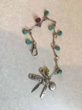 Jes Maharry Vintage Charm Bracelet with Turquoise / STUNNING 2