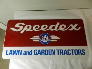 Vintage Advertising Sign - Speedex Lawn & Garden Tractors Sign - 2 Sided - A - M Sign