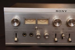 Vintage Silver Face Sony TA - 2000 Solid State Stereo Preamplifier Pre Amp 2