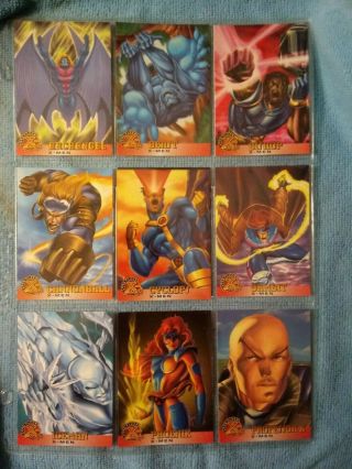 Marvel X - Men Trading Cards 1996 Fleer Complete Base Set 1 - 100 Not Chromium Nm