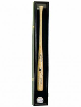 1 Baseball Bat Display Case Cabinet Holder Wall Rack W/98 Uv Protection - Lock