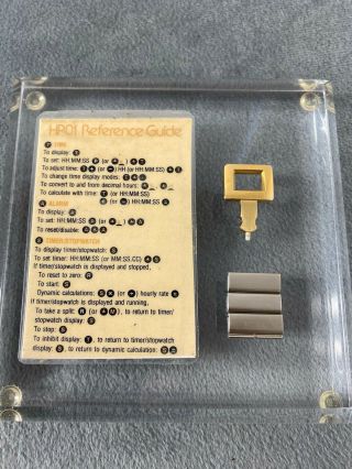 Hewlett Packard Hp - 01 Led Calculator Digital Watch Stylus Band Links Qr Card