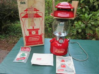 Vintage Coleman Red 200a Lantern Dated 10 - 68