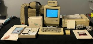 Vintage Museum Apple Macintosh 128k With Manuals Printer Floppy Mse,  Kb