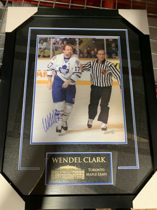Wendel Clark Signed Toronto Maple Leafs Framed Auto 11x14 Photo Frameworth