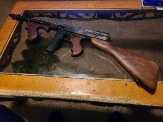 Rare Ww2 Style Vintage Thompson Tommy Gun Mgc Tokyo Japan Removable Wood Stock