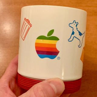 Rare Vintage Apple Computer Mug W/ Dogcow,  Macintosh Lisa Icons,  Steve Jobs Era