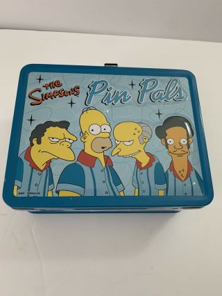 The Simpsons Pin Pals Metal Lunchbox And Thermos 2001 By Neca