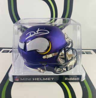 Daunte Culpepper Minnesota Vikings Autographed Riddell Speed Mini Helmet Jsa