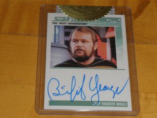2011 Star Trek The Next Generation Uncirculated Auto Biff Yeager Box Topper