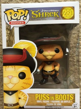 Puss In Boots Funko Pop With A Protector
