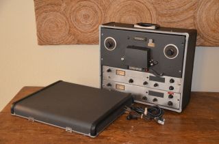 Vtg (1958) Ampex Ag - 500 Portable Tube Magnetic Reel Tape Recorder