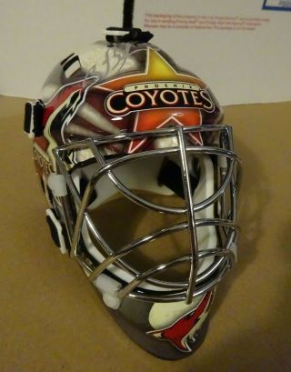 Signed Brian Boucher Autographed Phoenix Coyotes Mini Goalie Helmet Hockey Nhl