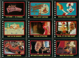 1987 Topps Who Framed Roger Rabbit Complete 132 Card And 22 Sticker Set Disney