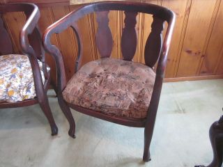 Antique Vintage Palor or Porch Furniture 3 Piece Set Love Seat Rocker Castor 3