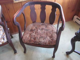 Antique Vintage Palor or Porch Furniture 3 Piece Set Love Seat Rocker Castor 5