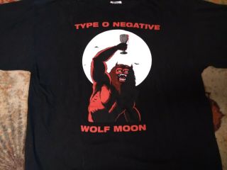 Vintage Type O Negative Wolf Moon Tshirt Size Xl Blue Grape Tee
