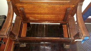 Antique Deacon Monk Storage Bench 3