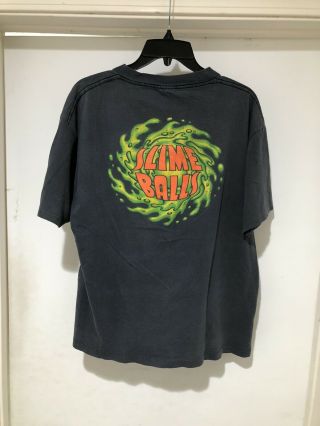 Vintage 80s Slime Balls Santa Cruz Skateboard Wheels T Shirt L Usa Birdhouse Og