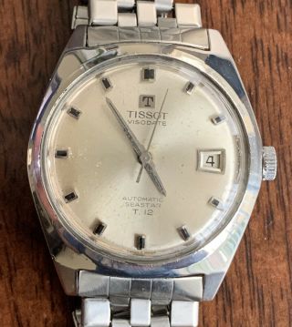 Tissot Visodate T12 Seastar Watch Vintage Automatic.  36mm All Stainless Steel.