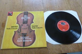 Ida Haendel Britten Walton Violin Concertos Uk Ed1 Hmv Stereo Quad Asd 3483 Lp