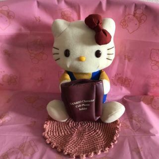 Sanrio Hello Kitty Mobile Phone Holder Mascot Plush Toy Limited Rare