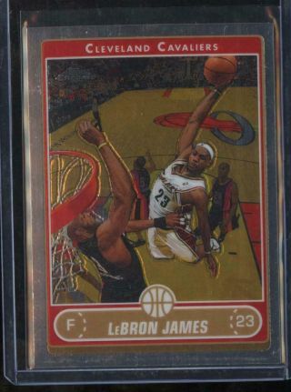 2006 - 07 Topps Chrome Lebron James Cavaliers 67 Lakers Heat Base Card Nba As Je7