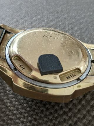 Vintage Gents Pulsar P4 Executive LED Digital 14K GF Watch plus Magnet 5