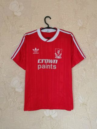 Liverpool 1987 - 1988 Vintage Home Football Soccer Shirt Jersey Adidas Size L