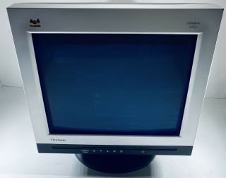 Viewsonic Ultra Bright A90f,  19” Crt Perfect Flat Monitor Vintage Gaming