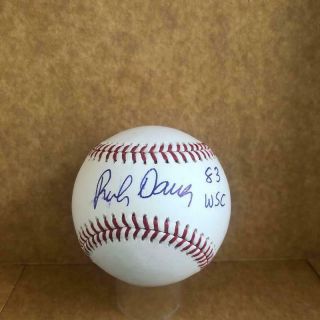Rich Dauer Baltimore Orioles 83 Wsc Signed Auto M.  L.  Baseball Beckett S58776