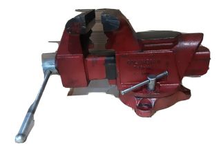 Rare 5 " Pipe Clamp Vintage Columbian D45 - M45 Swivel Base Bench Vise Anvil Usa
