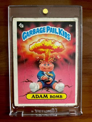 1985 Topps Garbage Pail Kids Series 1 Os1 Adam Bomb 8a Matte Back