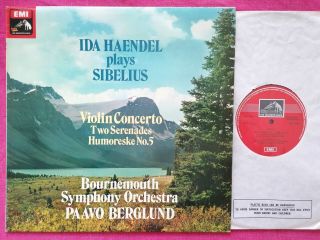 Hmv Asd 3199 - Sibelius Violin Concerto Serenades Ida Haendel Paavo Berglund Nm