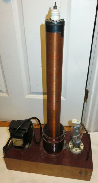 Vintage Tesla Coil For Restoration Or Parts As - Is