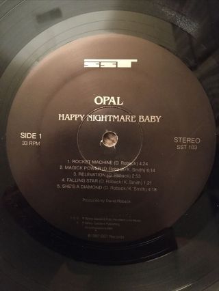 OPAL Vinyl - Happy Nightmare Baby - 1987 RARE - SST 103 - VG Cond. 3