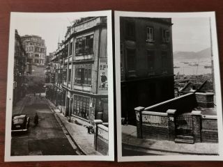 Hong Kong 1940s Kowloon China Sheung Wan Pound Lane Watsons Two Rare Photograph