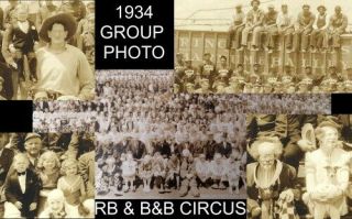 1934 Vintage Huge Photo Ringling Brothers & Barnum & Bailey Combined Circus