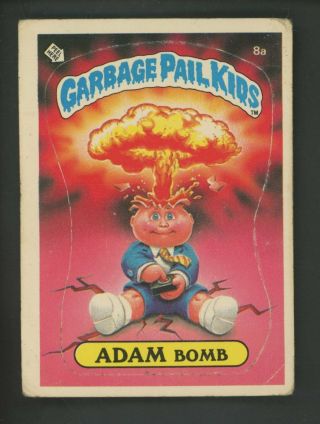 1985 Topps Garbage Pail Kids Gpk 1st Series Sticker 8a Adam Bomb