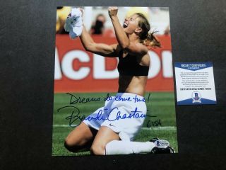 Brandi Chastain Hot Signed Autographed Us Soccer 8x10 Photo Beckett Bas